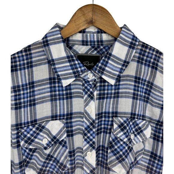 Rails Ashton Ombre Plaid Button Down Shirt Women's Size M - Picture 2 of 9